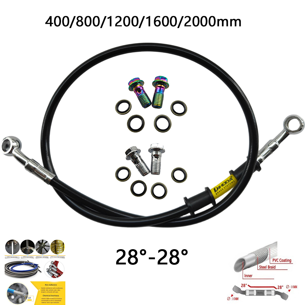 Braided Line - 28 ° -28 ° Schwarze geflochtene