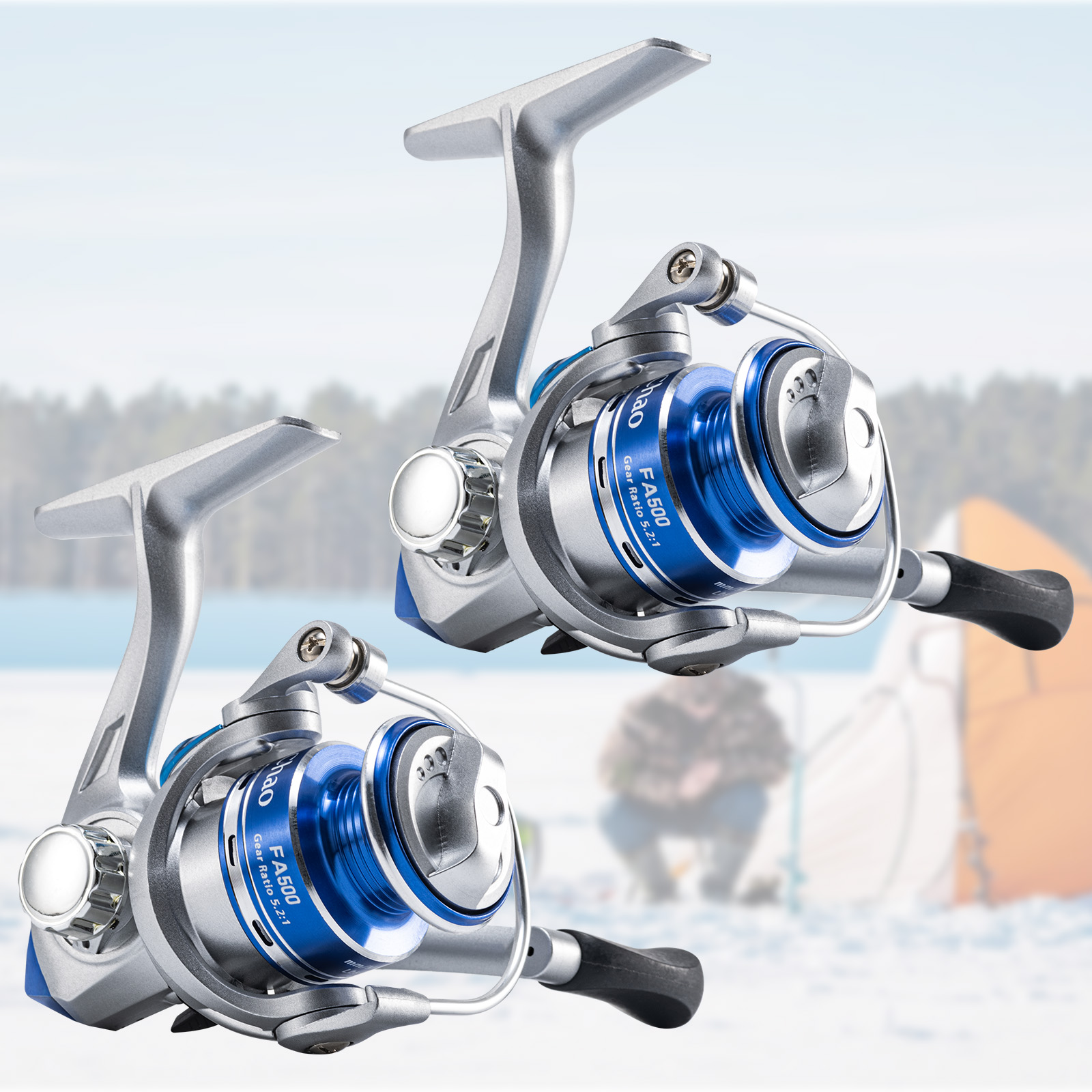 Ice Fishing Line - Goture Neue Eisangelrollen Winter-Ausrüstung Übersetzungsverhältnis 5,2:1
