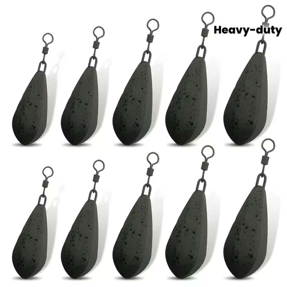Freshwater Line - 4er-Pack robuste Karpfenangelsinker mit langen Vorfachlinien