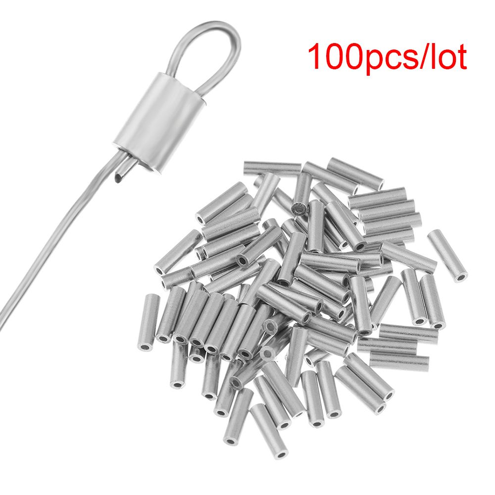 Saltwater Line - 100PCs/Lot 0,8mm/1,0mm/1,2mm/1,4mm/1,6mm/1,8mm Runde Echt Aluminium Rohr