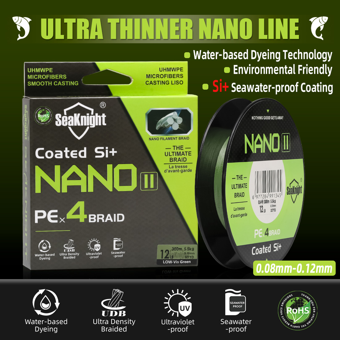 Copolymer Line - SeaKnight Marke NANO II Serie 300