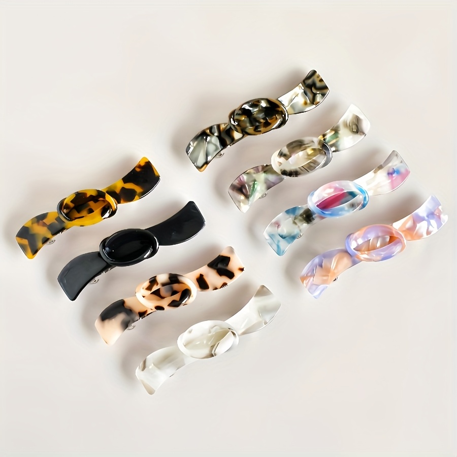 Tippet Line - 1 Stück Damen-Haarspange aus mehrfarbigem Acetat