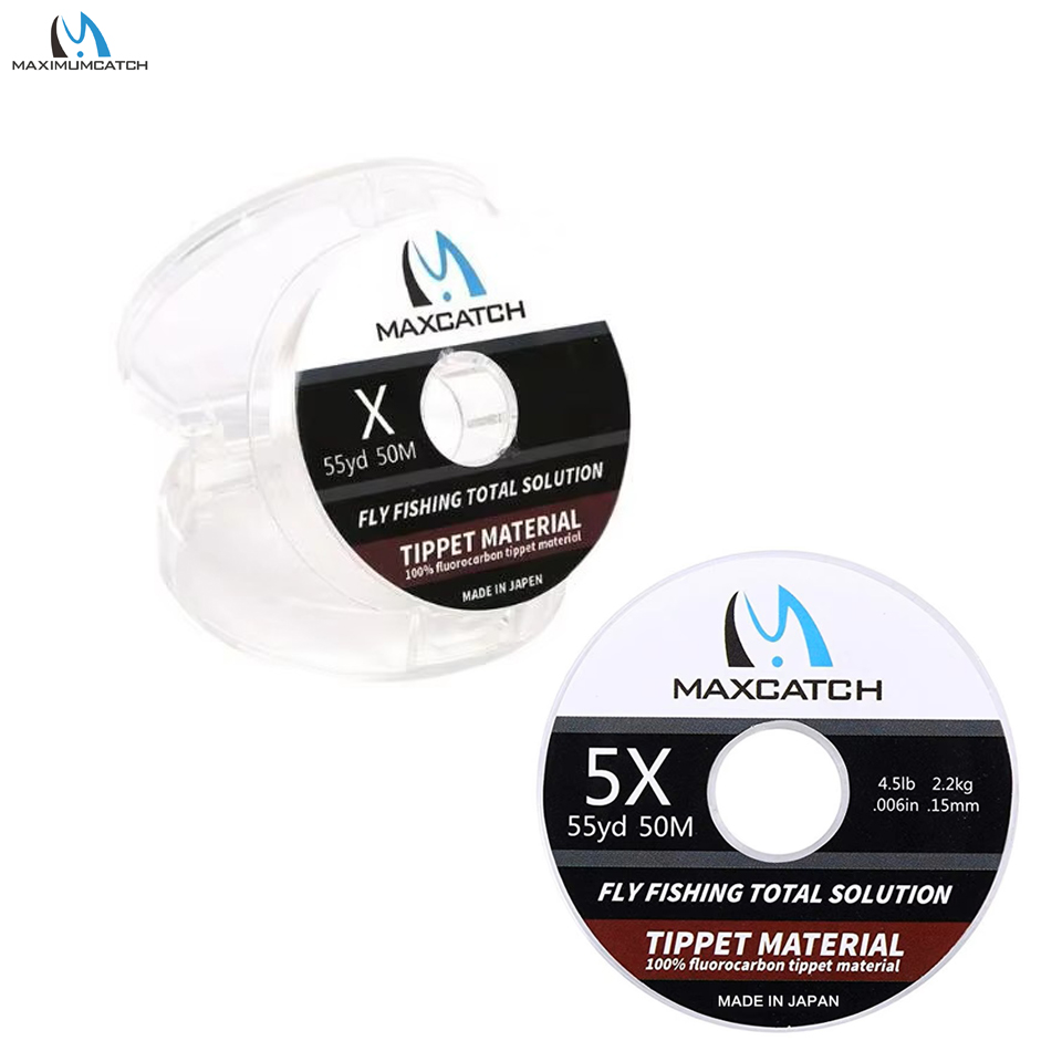 Fluorocarbon Line - MAXCATCH 1/2 Stück Fluorocarbon-Vorfach 50M 0X-7X