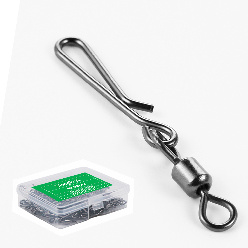 Fishing Line Box - 50 stücke Box Rolling Swivel Mit