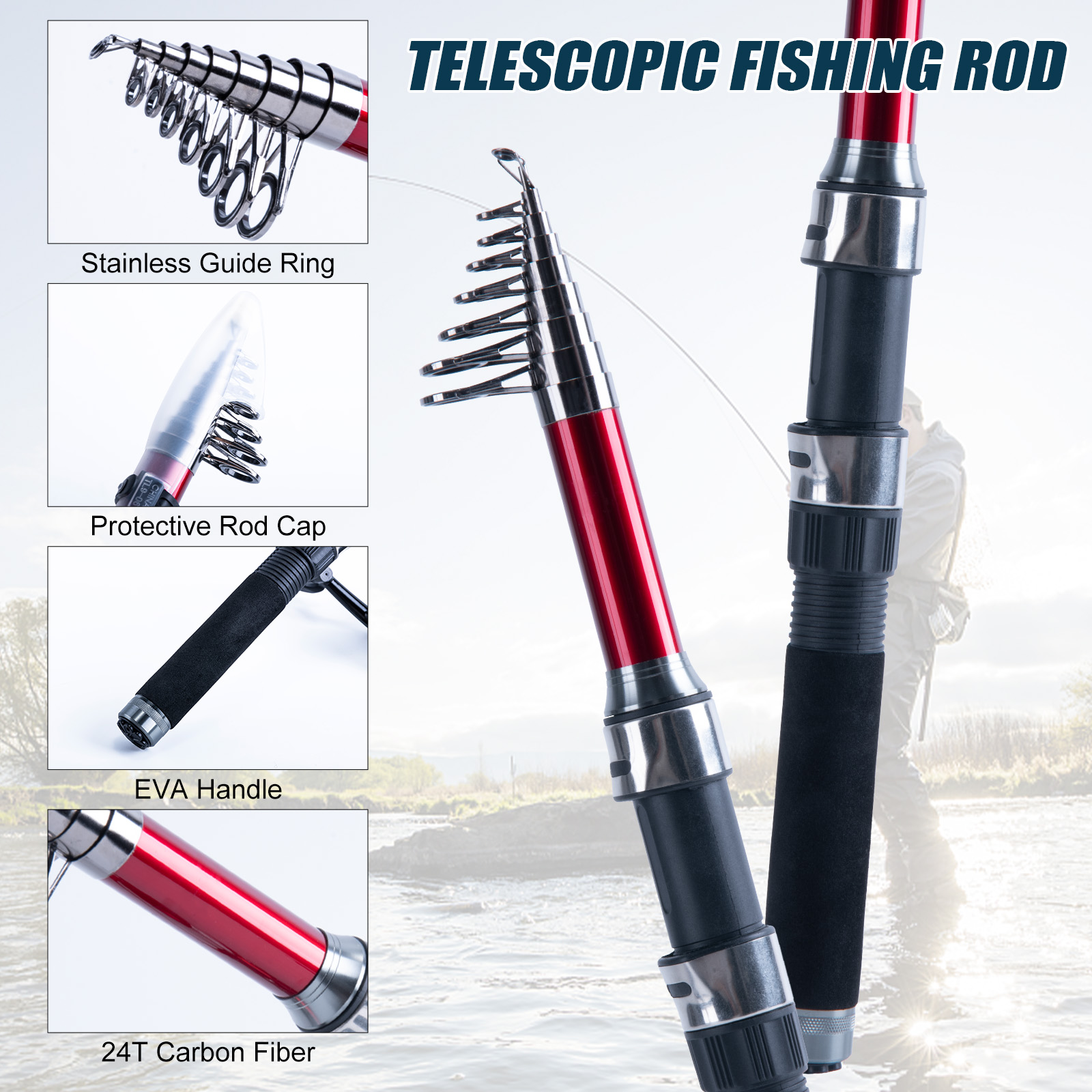 Goture Teleskop-Angelrute und  – Fishing Line Spooler Bewertung und Preis