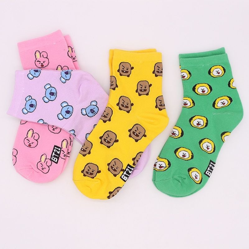 Kawaii BT21 Cartoon Socken Nie – Tippet Line Bewertung und Preis