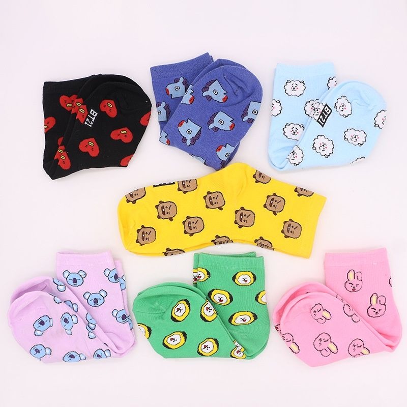 Kawaii BT21 Cartoon Socken Nie – Tippet Line Bewertung und Preis