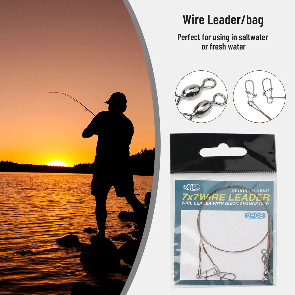 2 teile/paket Angelschnur Stah – Leader Line Bewertung und Preis