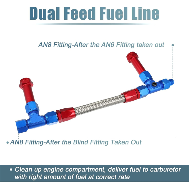 8AN Dual-Feed-Kraftstoffleitun – Braided Line Bewertung und Preis