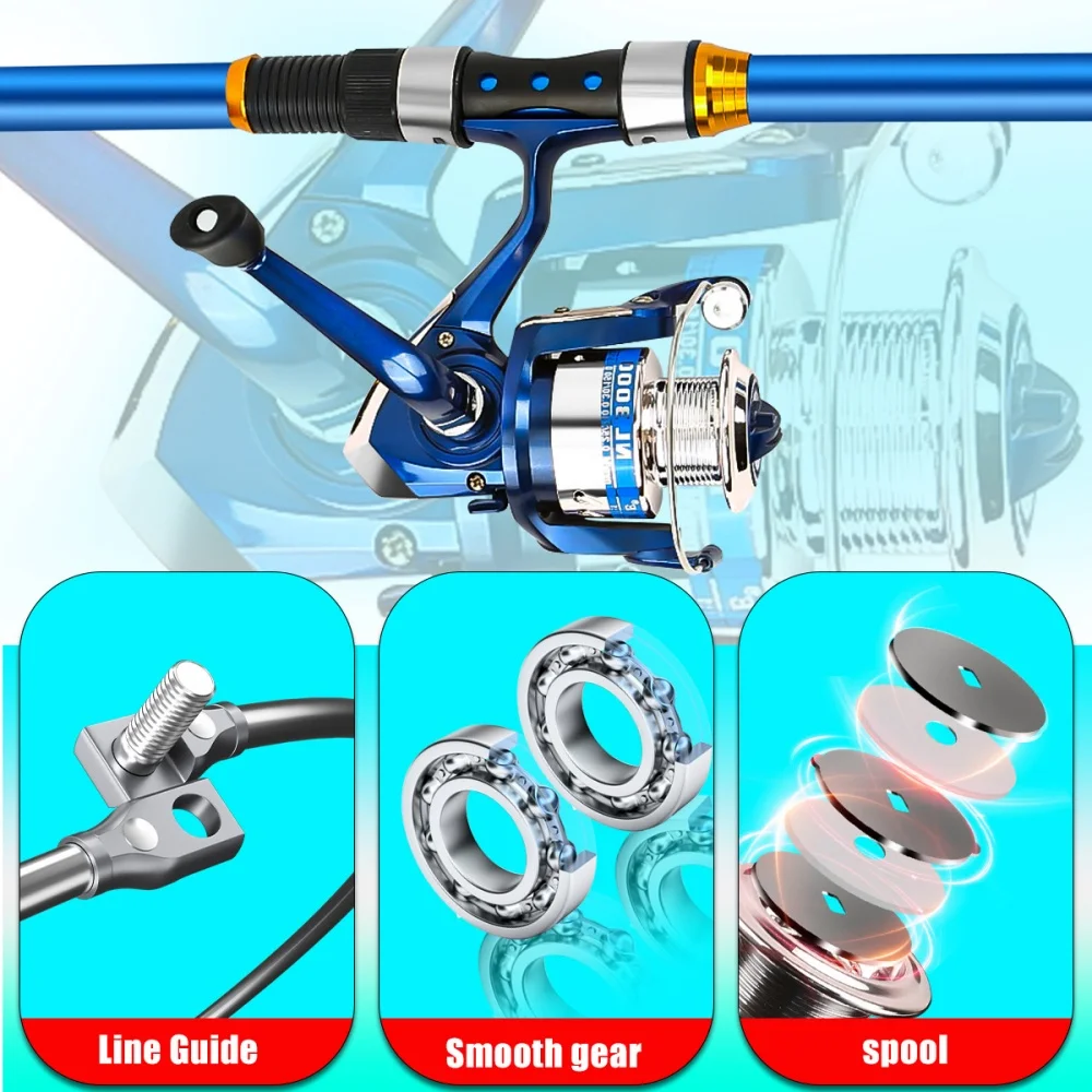 2,1–3,6 m Teleskop-Angelruten- – Fishing Line Spooler Bewertung und Preis