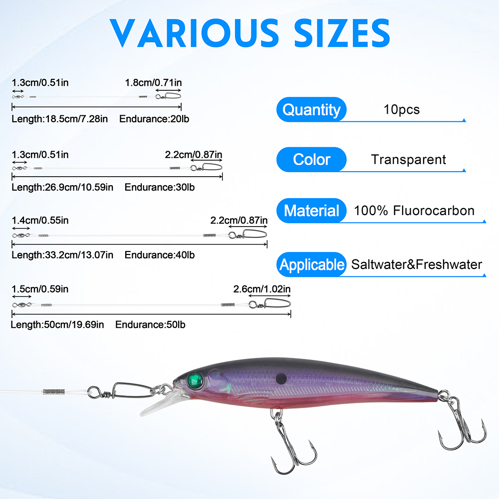 10 Stück Fluorocaron Angelvorf – Fluorocarbon Line Bewertung und Preis